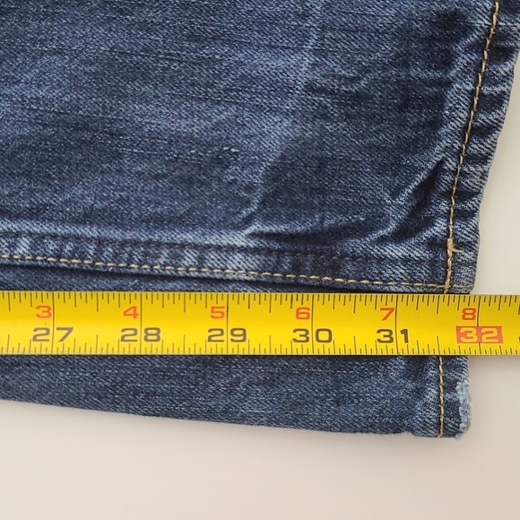 American Eagle Men's Slim Jeans Dark Blue Denim Fade 100% Cotton Size  30 X 34 - Picture 14 of 14